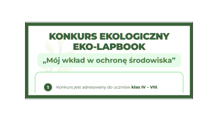 Konkurs z okazji obchodów Dnia Ziemi w naszej szkole