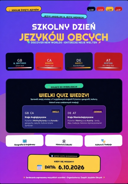 Serdecznie zapraszamy na Szkolny Dzień Języków Obcych!